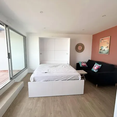 As24986-studio Cabine Direct Sur Plage, Vue Mer, Parking